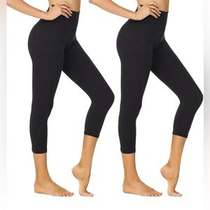 (L-XL black)High Waisted Leggings Control Compression Soft Yoga Pants,Reg & Plus